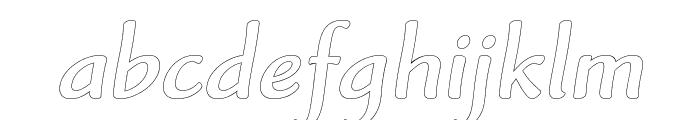 Intangible Asset Outline Italic Font LOWERCASE