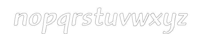Intangible Asset Outline Italic Font LOWERCASE