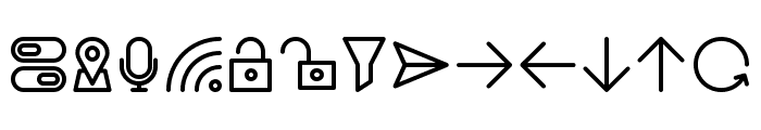 Interface Icon Font Symbol Font LOWERCASE