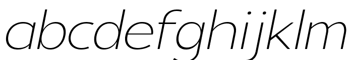 Intrigora Extra Light Italic Font LOWERCASE