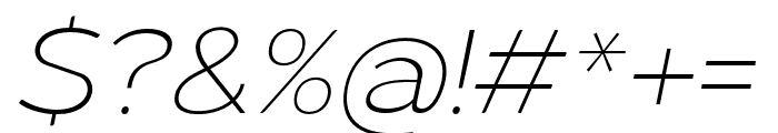 Intrigora-ExtraLightItalic Font OTHER CHARS