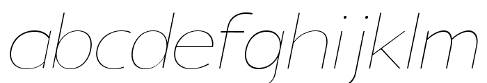 Intrigora Thin Italic Font LOWERCASE