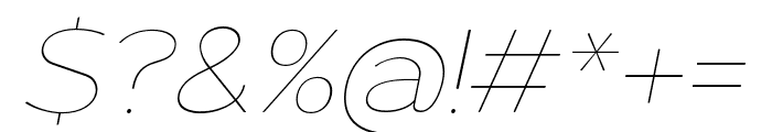 Intrigora-ThinItalic Font OTHER CHARS