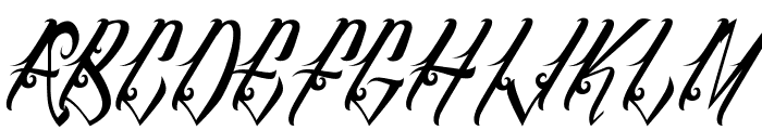 InuTattoo Script Font UPPERCASE