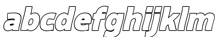 Iyadufx Italic Outline Font LOWERCASE