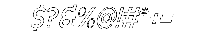 JAEGER Outline Italic Font OTHER CHARS