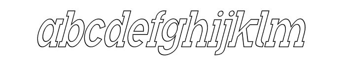 JAEGER Outline Italic Font LOWERCASE