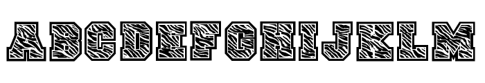 JP Sport Zebra Regular Font UPPERCASE