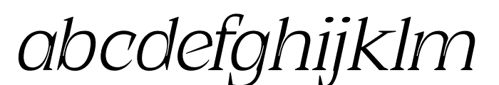 JT Rejiro Extra Light Oblique Font LOWERCASE