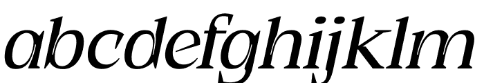 JT Rejiro Regular Oblique Font LOWERCASE