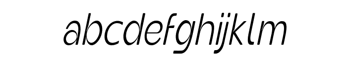 JTOlifer-CondSlantExtLt Font LOWERCASE