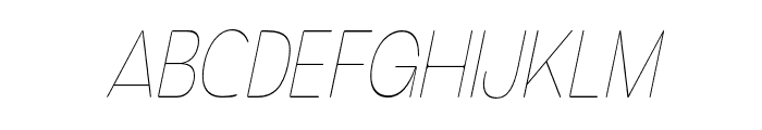 JTOlifer-CondensedSlantedThin Font UPPERCASE