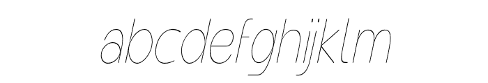 JTOlifer-CondensedSlantedThin Font LOWERCASE