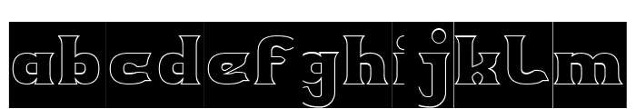 JUKE BOX-Hollow Inverse Font LOWERCASE