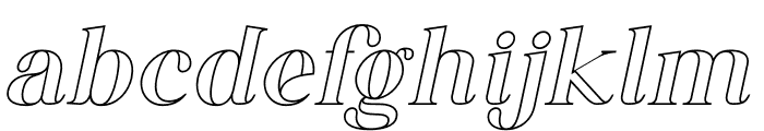 Jackal Holiday Italic Outline Font LOWERCASE