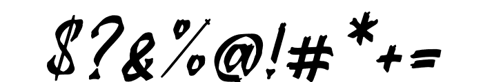 Jacklin Slasher Italic Font OTHER CHARS
