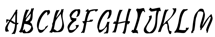 Jacklin Slasher Italic Font UPPERCASE