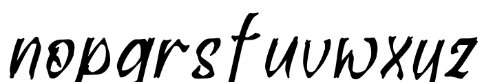 Jacklin Slasher Italic Font LOWERCASE
