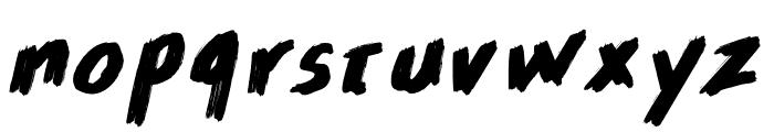 Jackloft Oblique Font LOWERCASE