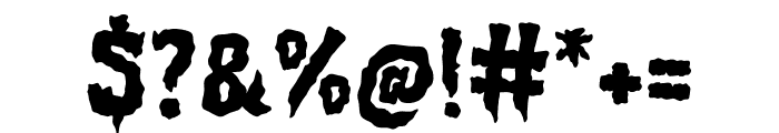 Jagged Terror Font OTHER CHARS