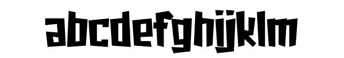 Jagged-World Font LOWERCASE