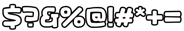 JagonkBrow-Outline Font OTHER CHARS