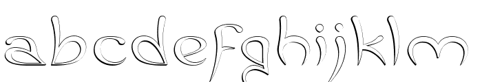 Jaleas extrude Font LOWERCASE