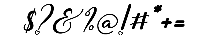Janiella Italic Font OTHER CHARS