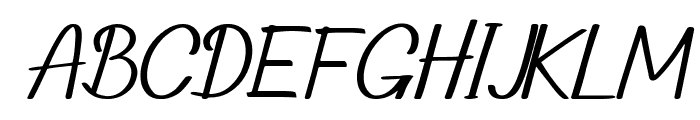 Januworry Italic Font UPPERCASE