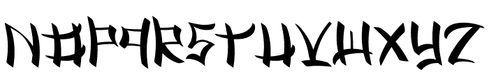 Japanese Fujinomiya Font UPPERCASE