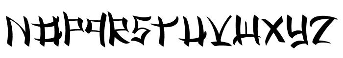 Japanese Fujinomiya Font LOWERCASE
