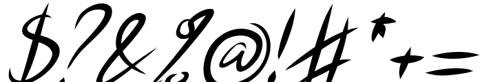 Jasper Kusack Italic Font OTHER CHARS