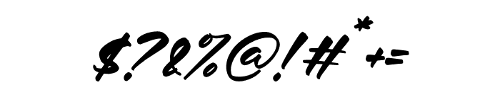 Jeenokyon Italic Font OTHER CHARS