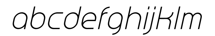 Jekulo Light Italic Font LOWERCASE