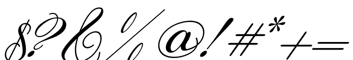 Jelitha Italic Font OTHER CHARS
