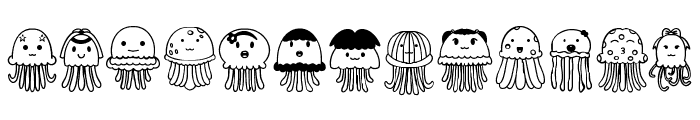 Jelly Fishs Dingbats Font UPPERCASE