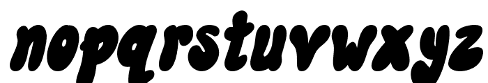JellyPop Condensed Slanted Font LOWERCASE
