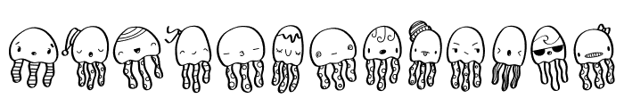 Jellyfish Doodles Font UPPERCASE