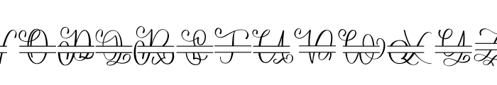 Jenita monogram Font UPPERCASE