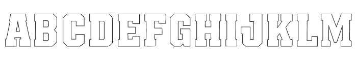 Jersey Kingdom Hollow Regular Font UPPERCASE
