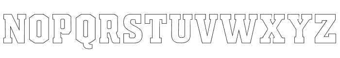 Jersey Kingdom Hollow Regular Font UPPERCASE