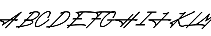 Jhackyson Signature Italic Font UPPERCASE