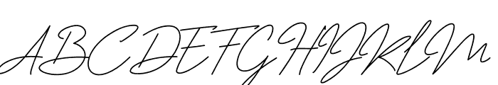 Jhenyta Siganture Font UPPERCASE