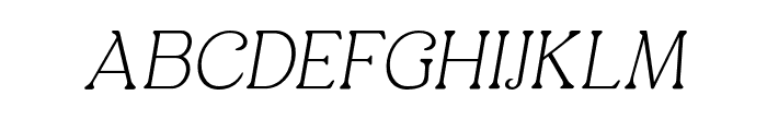 Jiftan-ThinItalic Font UPPERCASE