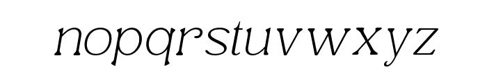 Jiftan-ThinItalic Font LOWERCASE