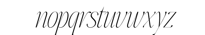 Johannes Keppler Thin Italic Font LOWERCASE