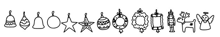 Join Christmas decorations Font LOWERCASE