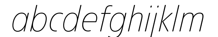 Josefa Rounded Pro Thin Italic Font LOWERCASE