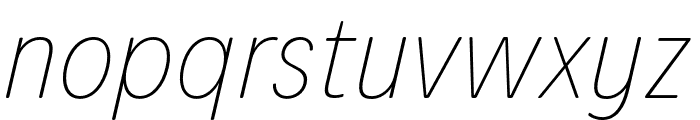 Josefa Rounded Pro Thin Italic Font LOWERCASE