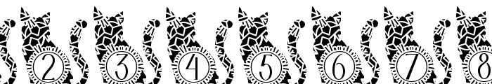Joyful Cat Mandala Monogram Font OTHER CHARS